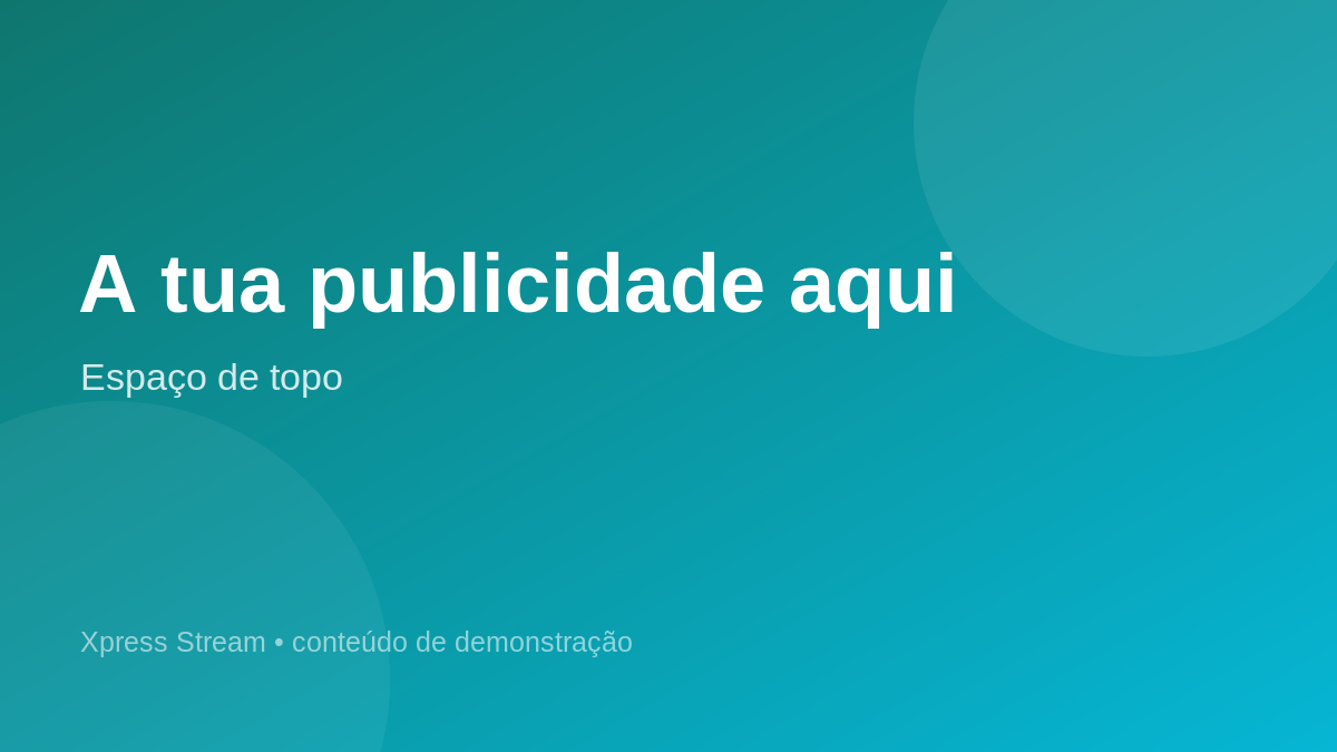 Publicidade de demonstração — Rodapé